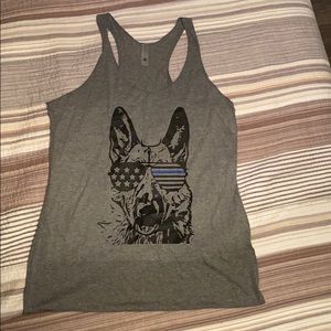 German Shepard blue line shirt